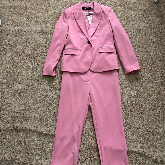 NWOT - Zara Light Pink Pantsuit - Picture 3 of 4